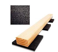 My Plast Lot de 100 Dalles de terrasse granulés de caoutchouc-90 x 90 mm, Noir