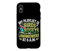 My Playlist is Birds BOGEYS and LAWNMOWERS Coque pour iPhone X/XS