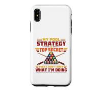 My Pool Strategy is Top Secret Funny Billiard Coque pour iPhone XS Max