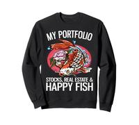 My Portfolio Stocks Immobilier & Happy Fish Funny Investor Sweatshirt