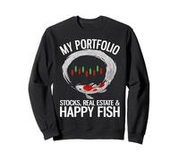 My Portfolio Stocks Immobilier & Happy Fish Funny Investor Sweatshirt