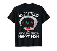 My Portfolio Stocks Immobilier & Happy Fish Funny Investor T-Shirt