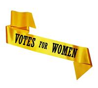 My Pretty Little Gifts Écharpe suffragette « Votes for Women » : vert, violet, jaune, blanc : costume Emmeline Pankhurst (jaune)