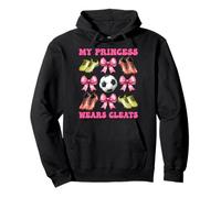 My Princess Wears Cleats Soccer Mom Coquette de fête des mères Sweat à Capuche