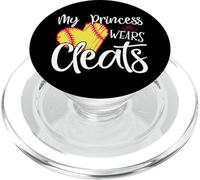 My Princess Wears Cleats - Softball Mom Dad Baseball Player PopSockets PopGrip pour MagSafe