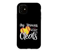 My Princess Wears Crampons de Softball pour Maman, Baseball ou Papa Coque pour iPhone 11