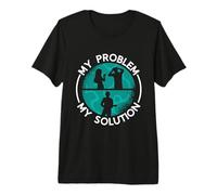 My Problem My Pictogram Dad Mom Folk Music Mandoline Player T-Shirt Haut de Gamme