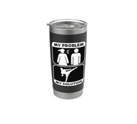 My Problem My Solution Pictogramme Dad Mixed Martial Kickboxer Gobelet isotherme en acier inoxydable double paroi