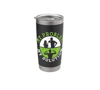 My Problem My Solution Pictogramme Dad Régime cétogène faible en glucides Gobelet isotherme en acier inoxydable double paroi