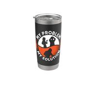 My Problem My Solution Pictogramme Papa Maman Soudeur Métallique Gobelet isotherme en acier inoxydable double paroi