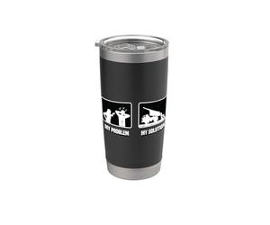 My Problem My Solution Pictogramme Papa Trucker Mining Trucker Gobelet isotherme en acier inoxydable double paroi