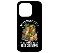 My Produce Aisle is A Backyard with Bees on Patrol Coque pour iPhone 15 Pro