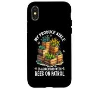 My Produce Aisle is A Backyard with Bees on Patrol Coque pour iPhone X/XS