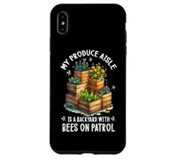 My Produce Aisle is A Backyard with Bees on Patrol Coque pour iPhone XS Max
