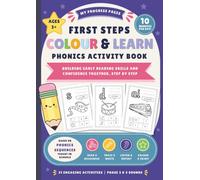 My Progress Pages: First Steps Colour & Learn Phonics Activity Book: Age 3+ Phonics Colouring and Writing Book with Phase 2 and Phase 3 Sounds, Lowercase Letter Tracing and Early Reading Practice