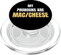 My Pronouns are Mac Cheese Funny Food Humor Tees and More PopSockets PopGrip pour MagSafe