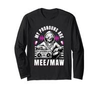 My Pronouns are Mee Maw Funny Hip Hop Grandma Meme Gifts Manche Longue