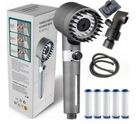 My Pureva Hydro-Pure Shower Head 3+1 Spray Modes ，High Pressure, 1.5 m Hose