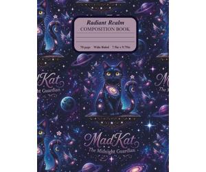 My Radiant Realm Composition Book: A Canvas for Your Cosmic Journey featuring MadKat the Midnight Guardian