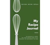 MY RECIPE BOOK Record, Refine, Repeat: Menu Planner & Recipe Log for Amateur to Pro Chefs; Track Ingredients, Methods, Iterations, and Tasting Notes; Keepsake Cookbook Notebook