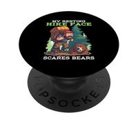 MY RESTING HIKE FACE SCARES BEARS PopSockets PopGrip Adhésif