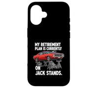My Retirement Plan is on Jack Stands Muscle Car Coque pour iPhone 16