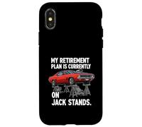 My Retirement Plan is on Jack Stands Muscle Car Coque pour iPhone X/XS