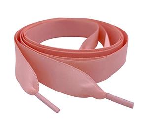 My Ribbon Laces Lacets de chaussures en ruban satiné couleur or rose, idéal pour baskets, chaussures et bottes, Rose Gold Blush, 155cm/ 61" inches long