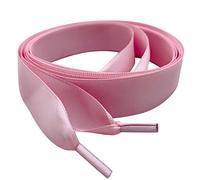 My Ribbon Laces Lacets en ruban satiné rose nacré pour bottes 1460 W 8 œillets 142 cm, Rose nacré rose pâle, To Fit Boot 1460w 8 eyelet Boot