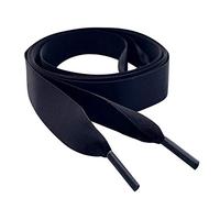 My Ribbon Laces Lacets plats en ruban satiné noir de 120 cm pour bottes 101 à 6 œillets, pour bottes 101 à 6 œillets, Noir, To Fit Boot 101 6 eyelet Boot