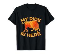 My Ride is Here Funny Bull Riding Cowboy Rodéo T-Shirt