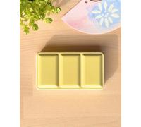 My Rock Way Boîte d'aquarelle jaune Tournesol vide en métal pour aquarelle 12 demi-godets ou 6 godets avec palette de mélange et Fond Plat. Légère, format voyage, parfait pour un cadeau
