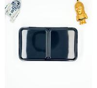 My Rock Way Boîte portable «Empire Black» vide en métal pour aquarelle 12 demi-godets ou 6 godets avec palette de mélange et anneau de pouce. Boîte d'aquarelle de voyage légère, parfait pour un cadeau