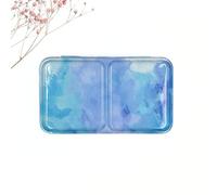 My Rock Way Boîte portable Magic Mountain vide en métal pour aquarelle 12 demi-godets ou 6 godets avec palette de mélange et anneau de pouce. Boîte d'aquarelle de voyage légère, parfait pour un cadeau