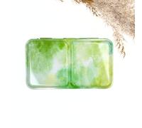 My Rock Way Boîte Portable Spring Picnic Vide en métal pour Aquarelle 12 Demi-Godets ou 6 Godets avec Palette de mélange et Anneau de Pouce. Boîte d'aquarelle de Voyage légère, Parfait pour Un Cadeau