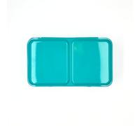 My Rock Way Boîte Portable Turquoise Vide en métal pour Aquarelle 12 Demi-Godets ou 6 Godets avec Palette de mélange et Fond Plat. Boîte d'aquarelle de Voyage légère, Parfait pour Un Cadeau