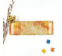 My Rock Way Palette de Peinture Autumn Wandering Vide en métal capacité pour 24 Demi-Godets ou 12 Godets d'aquarelle avec Palette de mélange et Anneau de Pouce. Boîte d'aquarelle de Voyage