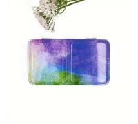 My Rock Way Palette de Peinture Dazzling Violet Vide en métal pour Aquarelle 12 Demi-Godets ou 6 Godets avec Palette de mélange et Anneau de Pouce. Boîte d'aquarelle de Voyage, Parfait pour Un Cadeau