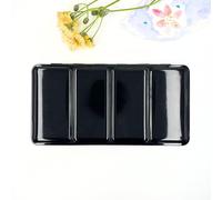 My Rock Way Palette de Peinture Empire Black Vide en métal pour Aquarelle 48 Demi-Godets ou 24 Godets avec Palette de mélange et Anneau de Pouce. Boîte d'aquarelle de Voyage, Parfait pour Un Cadeau
