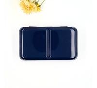 My Rock Way Palette de peinture Lady Blue vide en métal pour aquarelle 12 demi-godets ou 6 godets avec palette de mélange et anneau de pouce. Boîte d'aquarelle de voyage légère, parfait pour un cadeau