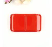 My Rock Way Palette de peinture Passion Scarlett vide en métal pour aquarelle 12 demi-godets ou 6 godets avec palette de mélange et anneau de pouce. Boîte d'aquarelle de voyage, parfait pour un cadeau