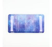 My Rock Way Palette de Peinture Shimmery Night Vide en métal pour Aquarelle 48 Demi-Godets ou 24 Godets avec Palette de mélange et Anneau de Pouce. Boîte d'aquarelle de Voyage, Parfait pour Un Cadeau