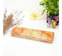 My Rock Way Palette de Peinture Taille Moyenne Autumn Wandering 24 Couleurs en métal avec 26 Demi-Godets, Palette de mélange et Anneau de Pouce. Boîte d'aquarelle de Voyage, Parfait pour Un Cadeau.