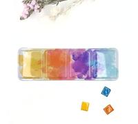 My Rock Way Palette de Peinture Taille Moyenne « Colourful Days » 24 Couleurs en métal avec 26 Demi-Godets, Palette de mélange et Anneau de Pouce. Boîte d'aquarelle de Voyage, Parfait pour Un Cadeau.