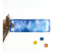 My Rock Way Palette de Peinture Winter Snow Vide en métal pour Aquarelle 24 Demi-Godets ou 12 Godets avec Palette de mélange et Anneau de Pouce. Boîte d'aquarelle de Voyage, Parfait pour Un Cadeau