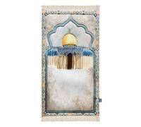My Salah Mat Tapis de prière musulman rembourré pour adulte avec motif dôme de rocher