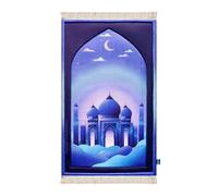My Salah Mat Tapis de prière musulman rembourré pour enfants avec motif Masjid crépusculaire