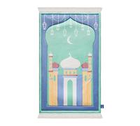 My Salah Mat Tapis de prière musulman rembourré pour enfants avec motif mosquée Aqua Mumbai par Urban Rugs UK