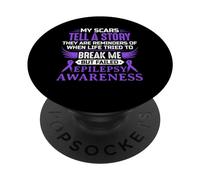 My Scars Epilepsy Awareness Ruban Violet pour Sensibilisation à l'épilepsie PopSockets PopGrip Adhésif