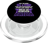 My Scars Epilepsy Awareness Ruban Violet pour Sensibilisation à l'épilepsie PopSockets PopGrip pour MagSafe